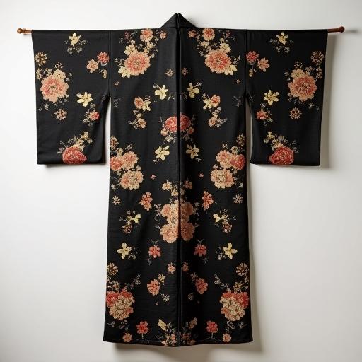 美しく修復された黒留袖
